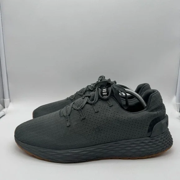 NOBULL Ripstop Runner Dark Grey Charcoal Gum Sole Training Shoes Mens 10.5